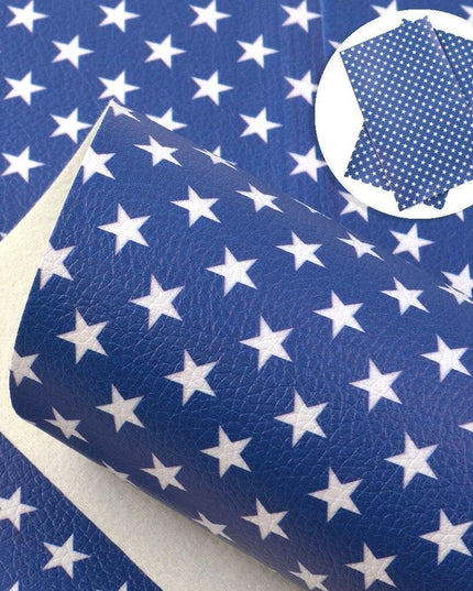 Patriotic Faux Leather Crafting Material - 20*33cm