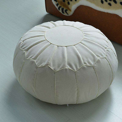 Vibrant Embroidered Velvet Moroccan Pouf Ottoman - Cozy Chic Accent Piece