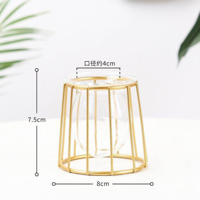Nordic Elegance Handblown Glass Vase - Chic Decor Accent