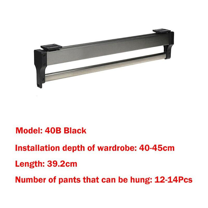 Adjustable Wardrobe Valet Rod with Telescopic Pull-Out Design