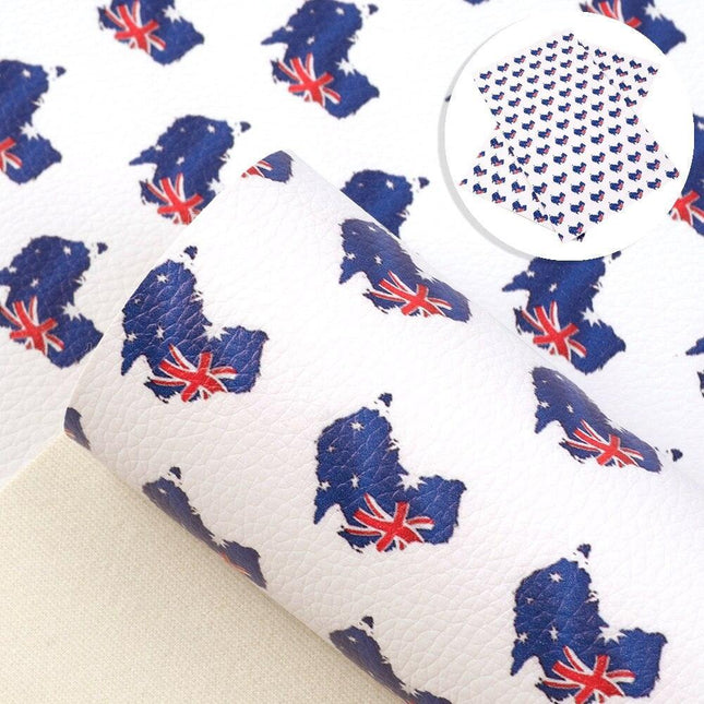 Vibrant Geometric Floral Faux Leather Craft Sheet - Elevate Your DIY Projects