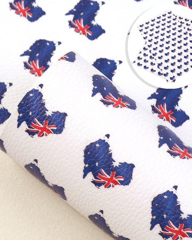 Vibrant Geometric Floral Faux Leather Craft Sheet - Elevate Your DIY Projects