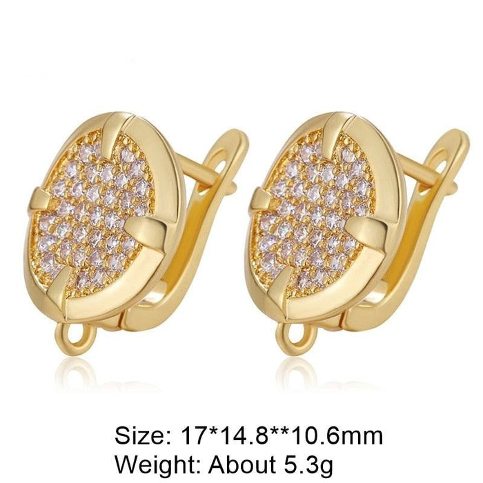 Stunning Handmade Gold & Silver Earring Hooks Adorned with Dazzling Austrian Crystals - Eco-Friendly Luxury Jewelry