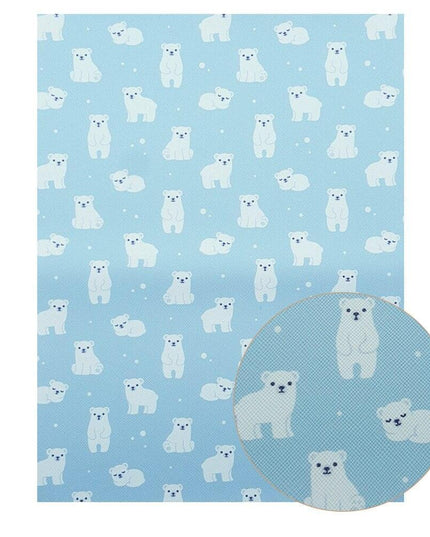 Chic Faux Leather Sheets with Luxe Cartoon Bow Prints for Stylish DIY Creations