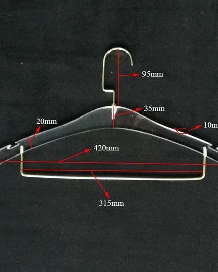 Stylish Acrylic Hanger Set with Attached Hanging Bar for Closet Organization