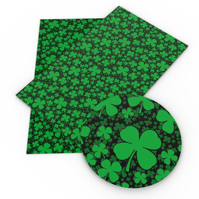 St. Patrick's Faux Leather Fabric Sheet for DIY Hair Bow Crafting