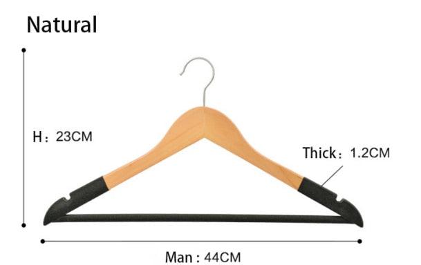 Luxurious Velvet-Flocked Lotus Wood Hangers - Available in 5 or 10 Packs for Elegant Closet Organization