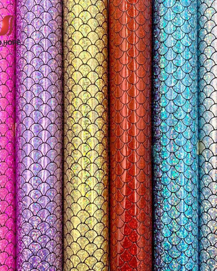 Holographic Mermaid Faux Leather - Ultimate DIY Essential for Creators