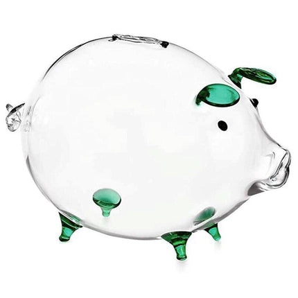 Glass Piggy Bank - Elegant Transparent Design for Cultivating Wealth and Display Brilliance