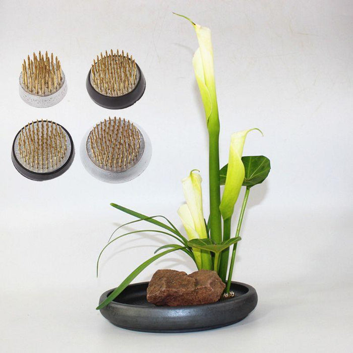 Elevate Your Floral Designs with the Round Ikebana Kenzan Flower Frog