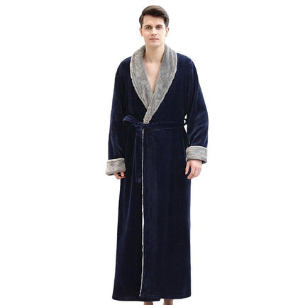 Plush Kimono Bathrobe with Elegant Fur Accents - Embrace Ultimate Comfort and Chic Style