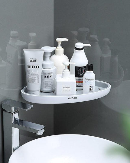 Chic Geometric Triangular Bathroom Wall Organizer: Luxe Storage Solution