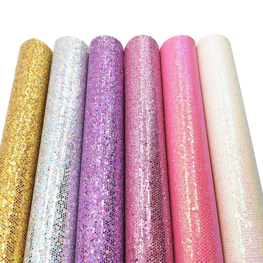 Diamond Glitter Self-Adhesive Fabric Sheets - Craft Material for DIY Projects with Easy Peel and Stick Application