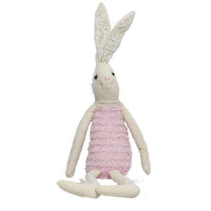 Elegant 65cm Artisan Easter Bunny Plush - Luxurious Rabbit Doll