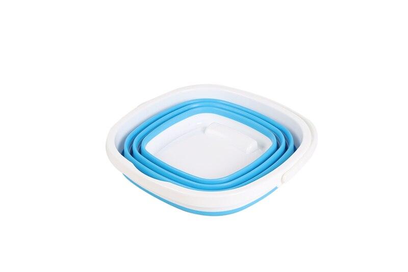 Blue Foldable Silicone Collapsible Bucket - 2.65 Gallon Capacity