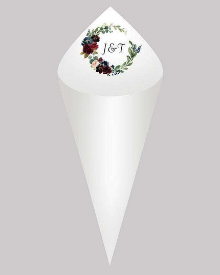 Customizable 30-Piece Wedding Confetti Cone Collection - Create Magical Moments