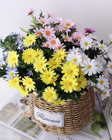 Charming Daisy Forks: 24-Piece Rustic Floral Dining Ensemble for Creative Decor