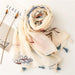 Luxurious Blue Porcelain Cashmere Blend Shawl - The Perfect Accessory for Any Occasion