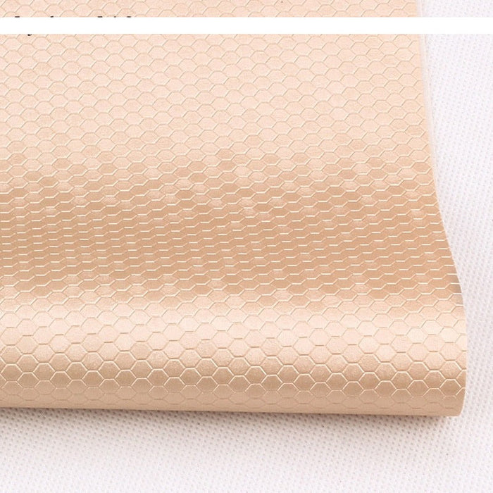 Luxurious Honeycomb Embossed Faux Leather - Exude Elegance in Couture Crafting