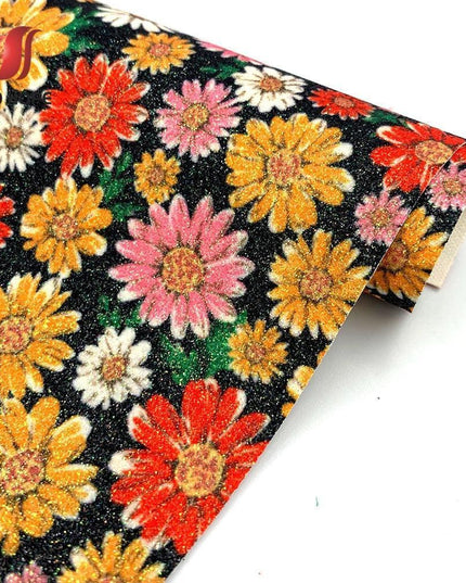 Glistening Star Gem Sparkle Faux Leather for Crafting Excellence