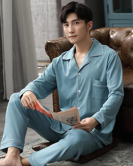 Cozy Couples Winter Cotton Pajama Set - Luxurious Sleepwear for Two