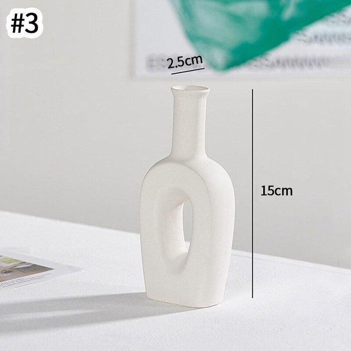 Artistic Abstract Ceramic Vase for Contemporary Dried Floral Arrangements