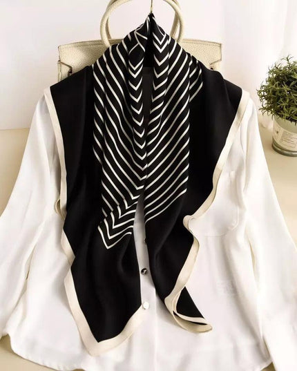 Elegant 90x90cm Silk-Feel Scarf for Women - Luxurious and Versatile Accessory