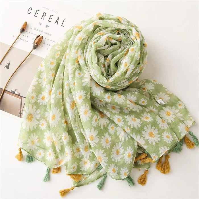 Luxurious Blue Porcelain Cashmere Blend Shawl - The Perfect Accessory for Any Occasion