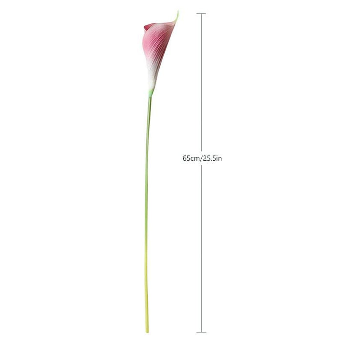 Elegant Set of 5 PU Calla Lily Stems - Realistic 65cm Faux Flowers