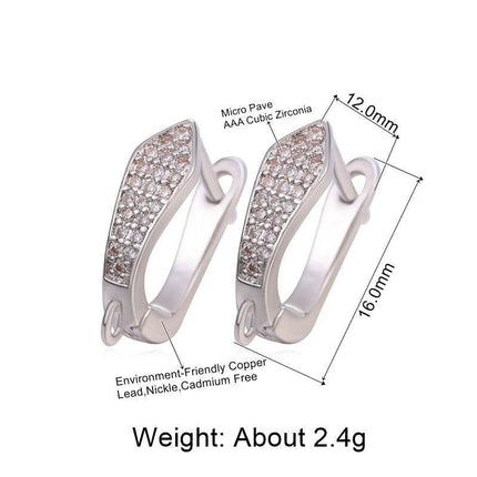 Stunning Handmade Gold & Silver Earring Hooks Adorned with Dazzling Austrian Crystals - Eco-Friendly Luxury Jewelry