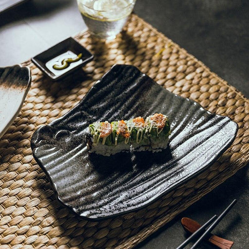 Elegant Japanese-Inspired Ceramic Sushi Plate