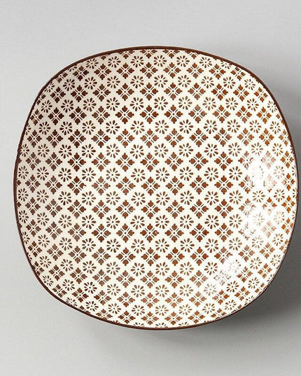 Handcrafted Japanese Square Ceramic Plate: Exquisite Table Artistry