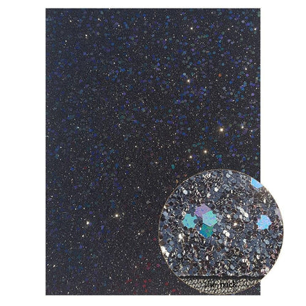 Festive Chunky Glitter Synthetic Leather Sheet for Christmas Crafts