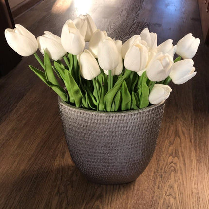 Chic Collection of 10 Lifelike Tulip Stems for Refined Home Decor