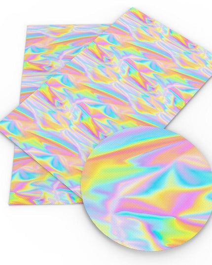 Colorful Lychee Faux Leather Crafting Kit - Vibrant DIY Fabric Collection