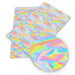 Vibrant Floral and Rainbow Synthetic Leather Crafting Set: Unlock Your Creativity