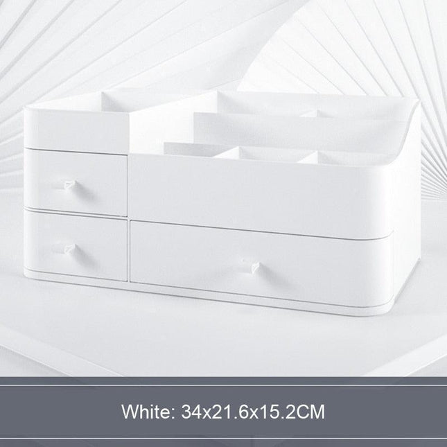 Elegant Cosmetic Organizer with Adjustable Dividers for an Organized Vanity