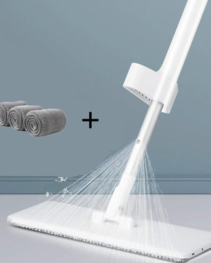 Revolutionary Stainless Steel 2in1 Mop System with Built-in Spray and Hands-Free Scraper