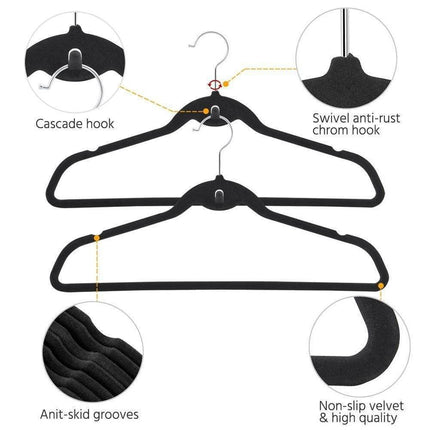 Transform Your Closet with 50 Premium Non-Slip Velvet Hangers