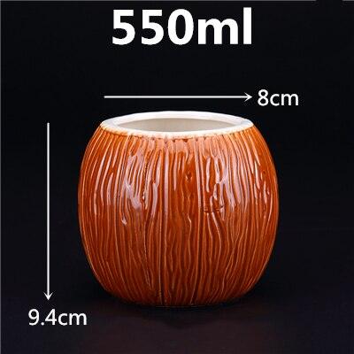 Creative Ceramic Tiki Mug - 450ml Capacity for Beer, Wine, and Cocktails