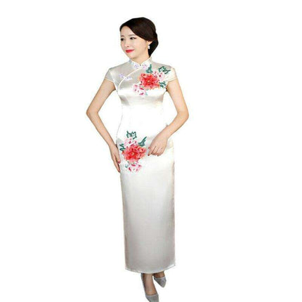 Elegance Redefined: Stunning Floral Cheongsam Dress for Special Occasions