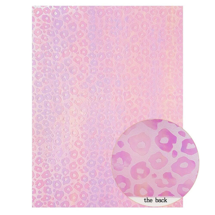 Leopard Print Faux Leather Sheets - DIY Crafting Supply Kit