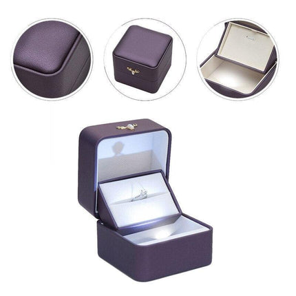 Illuminated Jewelry Ring Box | Elegant LED Display Holder