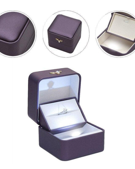 Illuminated Jewelry Ring Box | Elegant LED Display Holder