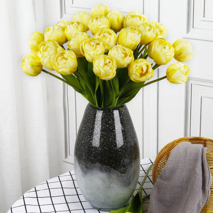 Luxurious 6-Piece Silk Tulip Flower Arrangement for Elegant Home Styling