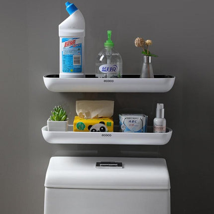 Compact Moisture-Resistant Wall Shelf Organizer for Bathroom and Kitchen - Simple Installation Solution