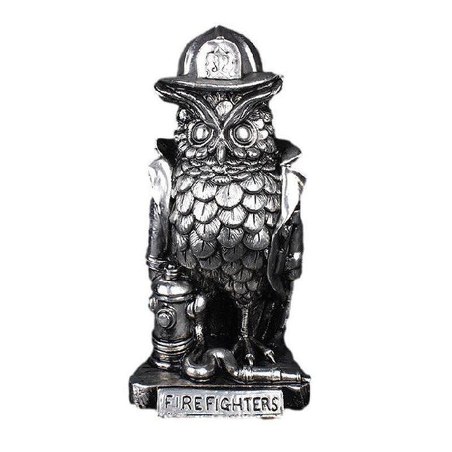 Elegant Electroplated Owl Figurine for Stylish Home Accents