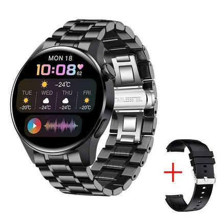 Sleek Waterproof Smartwatch with Touchscreen and Advanced Health Tracking Features