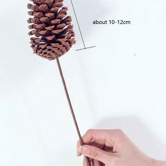 Dried Pine Cone and Floral Arrangement for Chic Nordic Home Styling - Seasonal Festive Decor