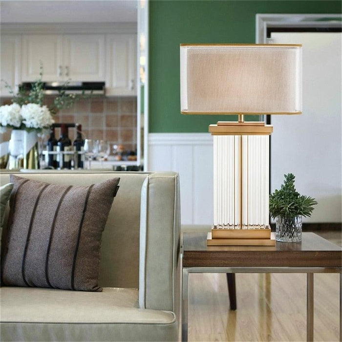 Nordic LED Desk Table Lamp, Modern Creative Rectangle Lampshade, Perfect for Home Living Room